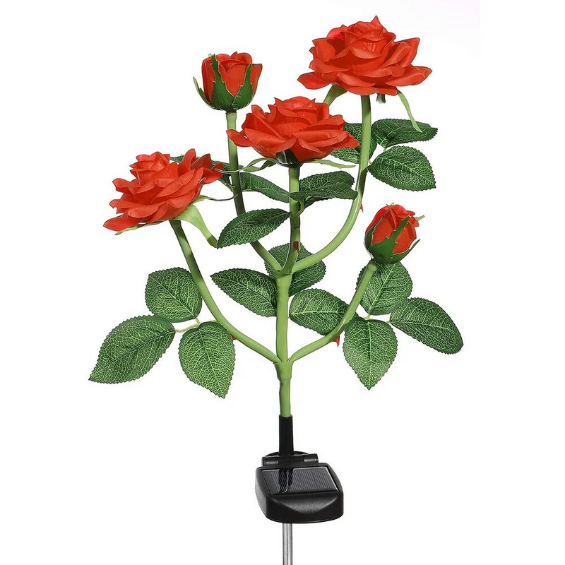 LED solarna simulacija svjetla za cvijet ruže Vodootporna vrtna svjetiljka za krajolik Vanjska svjetiljka za travnjak Kućna božićna svjetla za ukrasno cvijeće