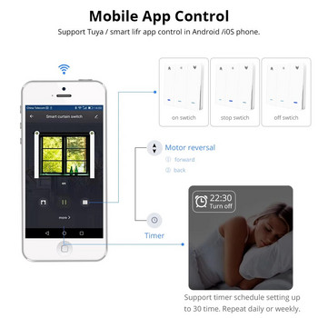 Έξυπνος διακόπτης κουρτινών Zemismart Zigbee Tuya για κουμπιά κουμπιού τοίχου κινητήρα με σκιά κυλίνδρου Alexa Echo Google Home Timer Control