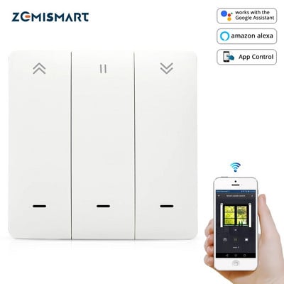 Zemismart Zigbee Tuya pametni prekidač za zavjese za motor rolo sjenila Zidni prekidač Alexa Echo Google Home Timer Control