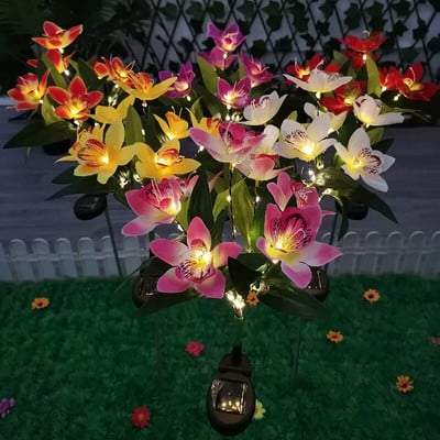 Päikesevalgusega LED-orhidee roosi murulamp välistingimustes IP65 veekindel aiavilla vahekäik koridoris jõulukaunistus luminofoorlamp