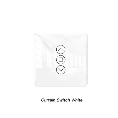 MOES WiFi RF433 Smart 2.5D Arc Glass Touch Prekidač zavjese za rolete Smart Life/Tuya APP radi Alexa Google