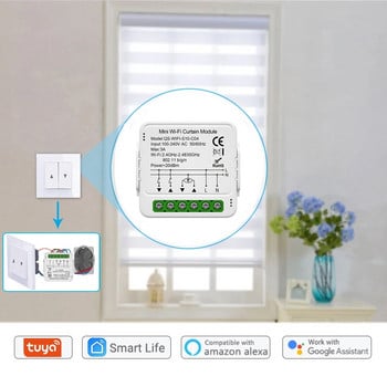 Tuya ZigBee WiFi Έξυπνος διακόπτης κουρτινών Module Roller Blinds Ηλεκτρικός κινητήρας Smart Life Φωνητικός έλεγχος για Alexa Google Home