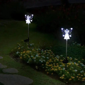 Νέα Solar Angel Lights Διακόσμηση Εξωτερικού Κήπου Τοπίο Ενοικίαση Δώρου Νεκροταφείο Led Stake Lawn Yard Patio Solar Night Lamp