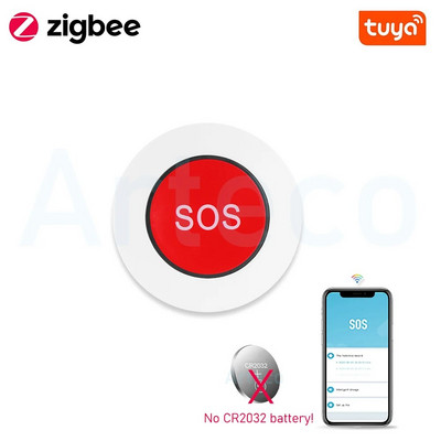 Tuya Zigbee SOS tipka Tipka za hitne slučajeve Bežični alarmni sustav pametnog doma Dugme alarma za starije osobe radi s pristupnikom Smart Life