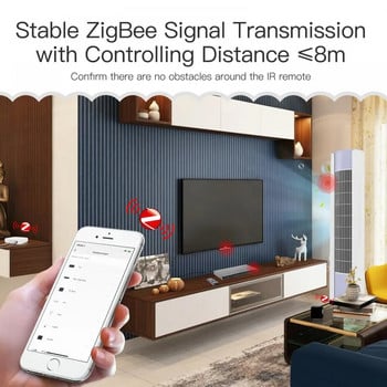Tuya ZigBee Smart IR Τηλεχειριστήριο Universal υπέρυθρο τηλεχειριστήριο Smart Home για τηλεόραση DVD AUD Λειτουργεί με Alexa Google Home