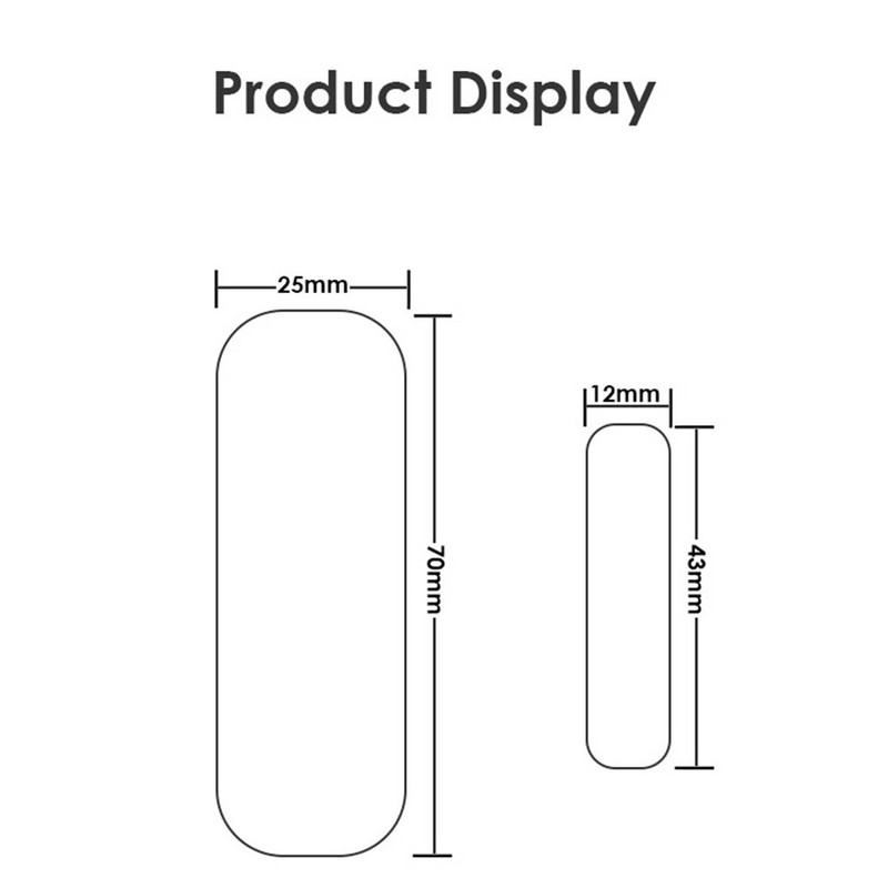 Tuya Smart Home WiFi Door Window Sensor Door Open/Closed Alarm Detector Security Protection Smart Life Voice Via Alexa Google