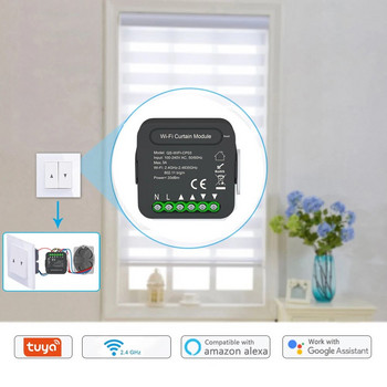 Μονάδα διακόπτη κουρτινών Tuya WiFi/ZigBee Έξυπνος ελεγκτής κουρτινών Ρολό κλείστρου ρολού κινητήρα APP Έλεγχος με το Google Home Alexa