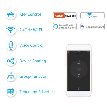 Tuya WiFi/ZigBee Модул за превключване на завеси Интелигентен контролер за завеси Ролетни щори Управление на моторно приложение с Google Home Alexa