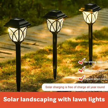 Ηλιακό φως γκαζόν Υπαίθρια ηλιακή ενέργεια, Διακόσμηση φώτων για κήπο/αυλή/τοπίο/αυλή/διαδρομή/φωτισμός πεζοδρομίων