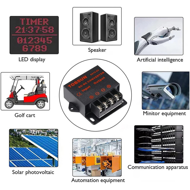 DC 12V kuni 5V 10A 24V kuni 5V 3A 5A 10A 15A DC alalisvoolu muundur Regulaator Auto astmeline reduktor 12V/24V kuni 5V 3A 5A 10A 15AMP