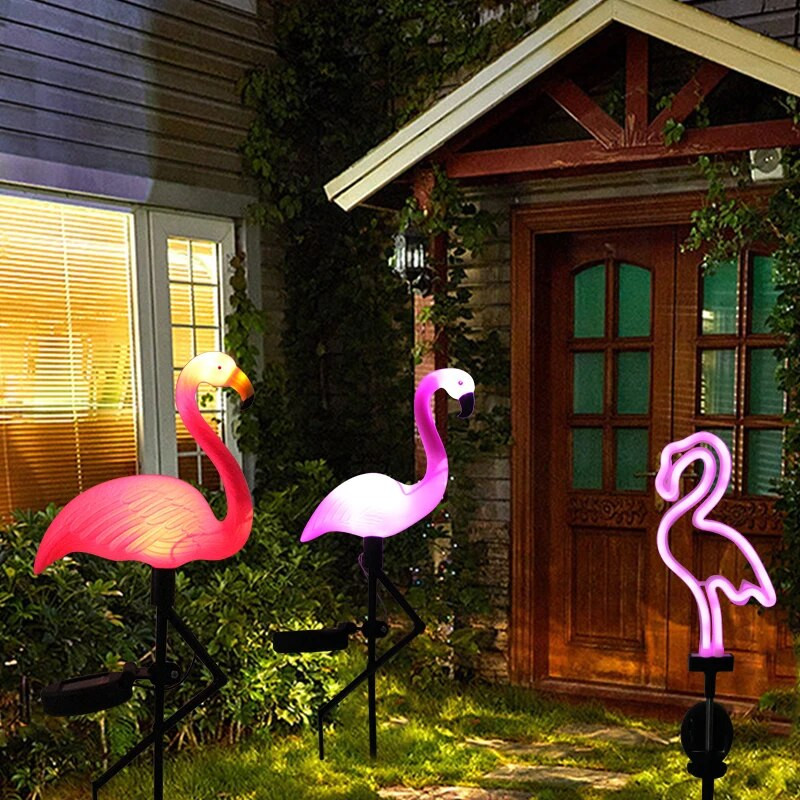 Solarna svjetiljka Flamingo LED svjetiljka za vanjsko dvorište Vrtna svjetiljka Vodootporna svjetiljka za stupove Dekoracija staze Solarna lampa za terasu