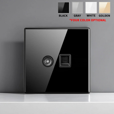 Europska Britanska Francuska Standardna utičnica s prekidačem od kaljenog stakla sa svjetlosnim indikatorom, samoresetiranje 1 2 3 4 Višestruke zidne utičnice