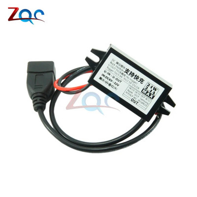 DC-DC 12V kuni 5V 3A 15W auto toitemuundur Micro Mini USB astmeline pinge toiteallika väljundadapter madala kuumuse automaatne kaitse