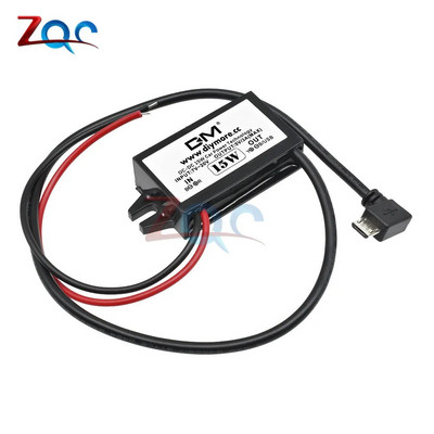 DC-DC 12V kuni 5V 3A 15W auto toitemuundur Micro Mini USB astmeline pinge toiteallika väljundadapter madala kuumuse automaatne kaitse