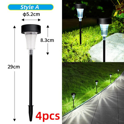 4 kom solarnih pristupnih svjetala nova vanjska IP65 vodootporna automatska uključivanja/isključivanja solarnih vrtnih krajobraznih staza svjetlo travnjaka