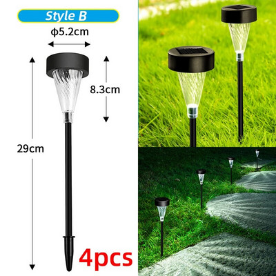 4 kom solarnih pristupnih svjetala nova vanjska IP65 vodootporna automatska uključivanja/isključivanja solarnih vrtnih krajobraznih staza svjetlo travnjaka