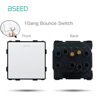 BSEED stiklo rėmeliai TV/ST/USB C tipo lizdas EU lizdas CAT5 RJ45 HDMI lizdo funkcinės dalys 1/2 krypčių mechaninių mygtukų jungiklių dalis