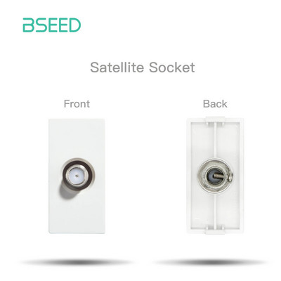 BSEED stiklo rėmeliai TV/ST/USB C tipo lizdas EU lizdas CAT5 RJ45 HDMI lizdo funkcinės dalys 1/2 krypčių mechaninių mygtukų jungiklių dalis