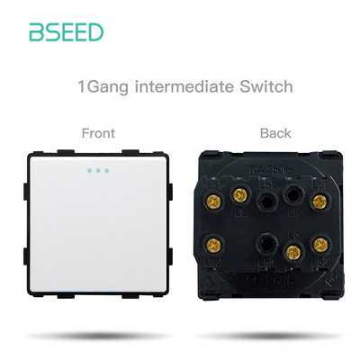 BSEED stiklo rėmeliai TV/ST/USB C tipo lizdas EU lizdas CAT5 RJ45 HDMI lizdo funkcinės dalys 1/2 krypčių mechaninių mygtukų jungiklių dalis