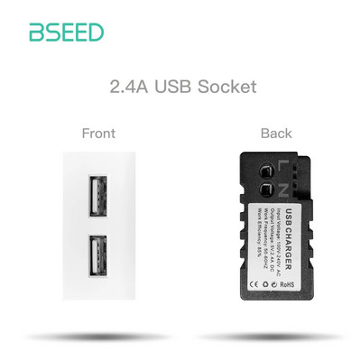 BSEED stiklo rėmeliai TV/ST/USB C tipo lizdas EU lizdas CAT5 RJ45 HDMI lizdo funkcinės dalys 1/2 krypčių mechaninių mygtukų jungiklių dalis