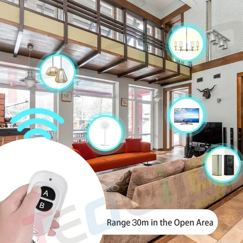 RF 220V 16A elektromos aljzat 433MHz vezeték nélküli távirányító csatlakozó 3000W EU FR szabvány, otthoni LED/Light/Ventilátor/Lámpa BE KI