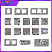 Električne utičnice Staklena ploča Internetska utičnica TV ST CAT6 RJ45 Funkcijski dijelovi Dupla USB utičnica EU zidni utikač DIY pribor