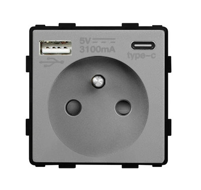 Električne utičnice Staklena ploča Internetska utičnica TV ST CAT6 RJ45 Funkcijski dijelovi Dupla USB utičnica EU zidni utikač DIY pribor