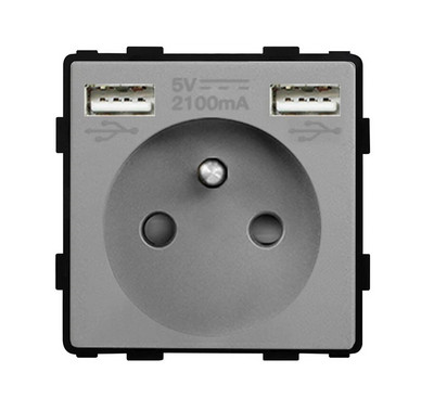 Električne utičnice Staklena ploča Internetska utičnica TV ST CAT6 RJ45 Funkcijski dijelovi Dupla USB utičnica EU zidni utikač DIY pribor