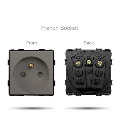 Električne utičnice Staklena ploča Internetska utičnica TV ST CAT6 RJ45 Funkcijski dijelovi Dupla USB utičnica EU zidni utikač DIY pribor