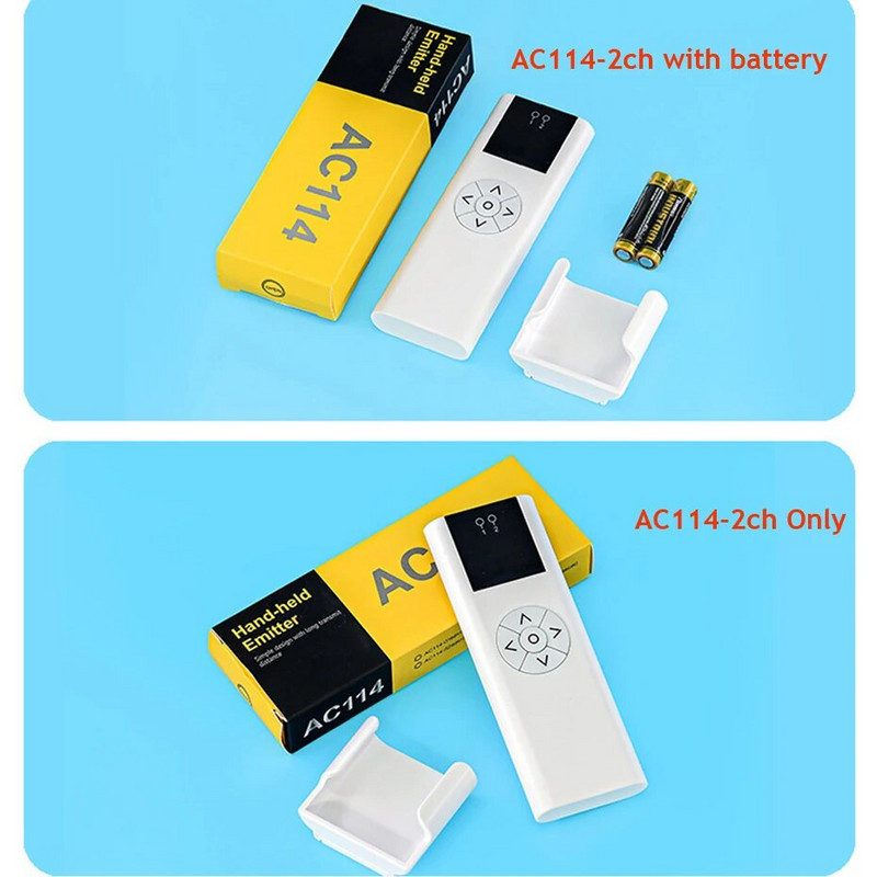 A-OK AC114 01/02/06/16 Kanalni ručni bežični odašiljač za OK RF433 Curtian motor/cijevasti motor daljinski upravljač za dom