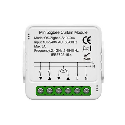 Tuya ZigBee/WiFi pametni modul prekidača za zavjese za motor roleta QS-S10-C04/ECC02 Podrška prekidača Google Home Alexa