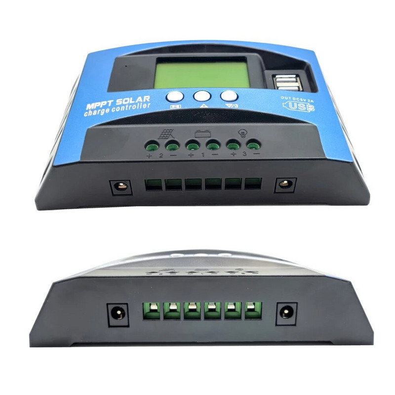 Solarni regulator punjenja MPPT 30A 40A 50A 60A 80A 100A LCD zaslon 12V 24V AUTO Dvostruki USB solarni regulator punjenja i pražnjenja