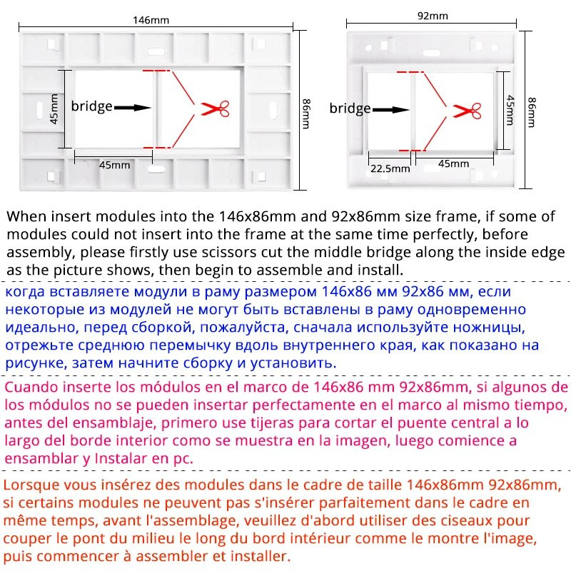 Zidna EU Brasil Chile utičnica + satelitska TV CAT6 internetski priključak, HDMI-kompatibilan 2.0 & USB 3.0 Type-C priključak za punjač DIY modul