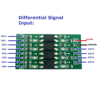 3PCS 4 καναλιών 3,3V 5V 12V Ψηφιακή Λογική Μονάδα Μετατροπής Επιπέδου PNP/NPN σε Πίνακα απομόνωσης NPNO για LED ρελέ PLC