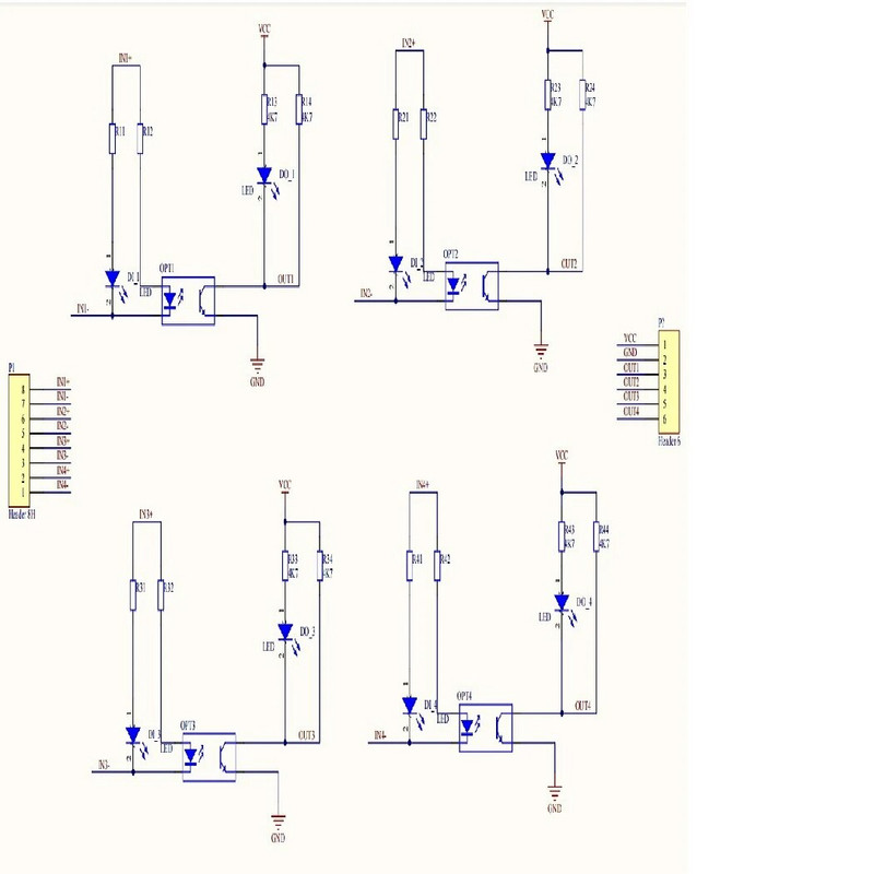 3PCS 4ch 3.3V 5V 12V Modul za konverziju digitalne logičke razine PNP/NPN u NPNO optička izolacijska ploča za PLC relej LED