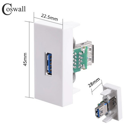 Zid EU Francuski Brasil Izrael Utičnica + TV CAT6 Internetski priključak, HDMI-kompatibilan 2.0 & USB 3.0 konektor za optička vlakna DIY modul