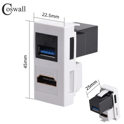 Zid EU Francuski Brasil Izrael Utičnica + TV CAT6 Internetski priključak, HDMI-kompatibilan 2.0 & USB 3.0 konektor za optička vlakna DIY modul