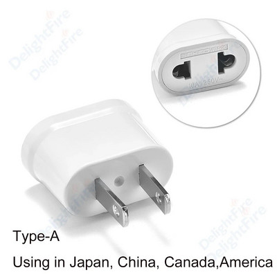 EU csatlakozó adapter amerikai–euro európai hálózati adapter USA–EU utazási adapter AC átalakító elektromos töltő aljzatok