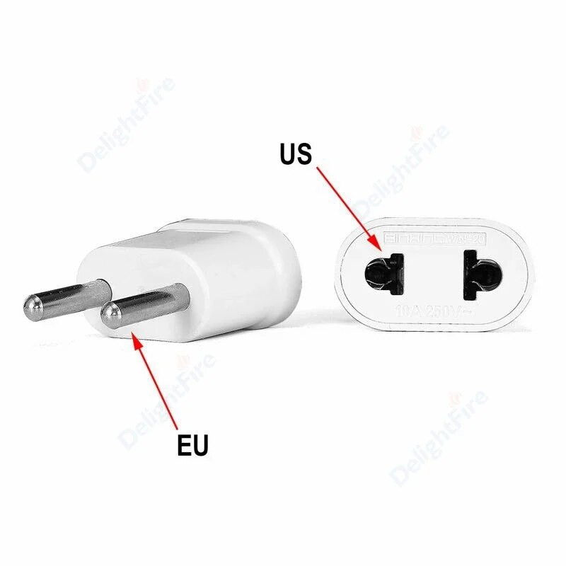 EL-i pistikuadapter Ameerikast eurole Euroopa toiteadapter USA-st EL-i reisiadapter vahelduvvoolumuundur elektrilaadija pistikupesad