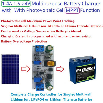 80W 1-6cells MPPT Solar Controller Li-ion Li-po LiFePO4 Lithium Titanate Multifunctional Charger Battery 1,2-25V