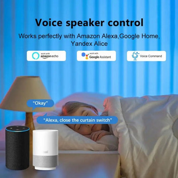 Tuya WiFi Интелигентен модул за завеси Щори Превключвател Свързана ролетна щора Електрически мотор Интелигентен дом Чрез Alexa Google Home Smart Life