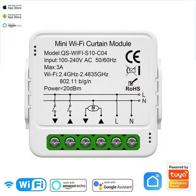 Tuya WiFi Smart Curtain Module Blinds Switch Connected Rolets Electric Motor Smart Home Via Alexa Google Home Smart Life