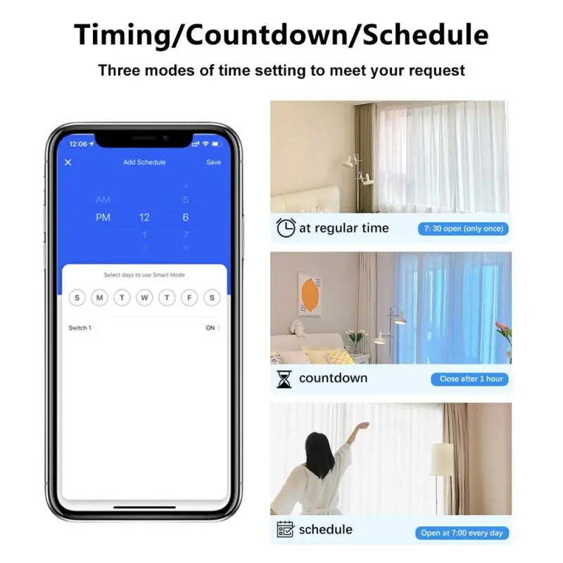 Tuya WiFi nutika kardina moodul rulood lüliti Ühendatud ruloo elektrimootor nutikas kodu Alexa Google Home Smart Life kaudu