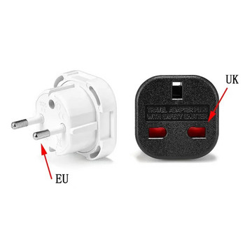 1 τεμ. Universal UK to EU Plug Socket 250V AC Φορτιστής μετασχηματιστή τροφοδοσίας Euro Travel Adapter EU Plug Adapter British Scoket Outlet