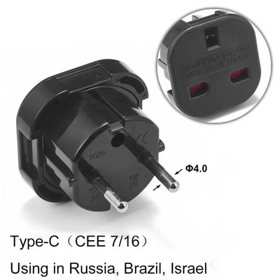 1 buc Priză universală din Marea Britanie la UE 250 V AC adaptor de alimentare încărcător Adaptor de călătorie euro Adaptor priză UE Priză Scoket britanică