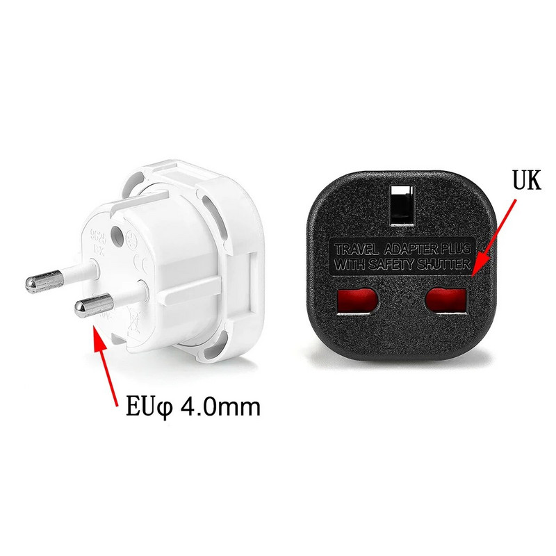 Adapter za utikač iz UK u EU Putni adapter iz Britanije u Europu Adapter pretvarača iz Koreje u euro EU električni utikač Britanski Scoket Outlet