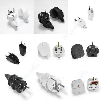 EU/UK/US/AU щепсел адаптер 16A мъжки резервни контакти Rewireable Schuko Electeical Socket EU конектор за захранващ удължителен кабел