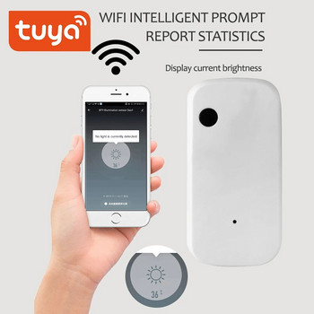 Έξυπνος αισθητήρας φωτός WiFi Tuya με μπαταρία Έξυπνος αυτοματισμός φωτός/κουρτίνας σπιτιού Έλεγχος αδιάβροχης εφαρμογής SmartLIfe εξωτερικού χώρου