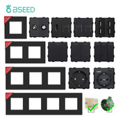 BSEED EU standardni mat plastični okvir utičnice PC RJ45 TV ST CAT5 Dvostruke USB zidne utičnice Prekidači za svjetlo Dijelovi DIY Free Combine