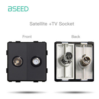 BSEED EU standardni mat plastični okvir utičnice PC RJ45 TV ST CAT5 Dvostruke USB zidne utičnice Prekidači za svjetlo Dijelovi DIY Free Combine